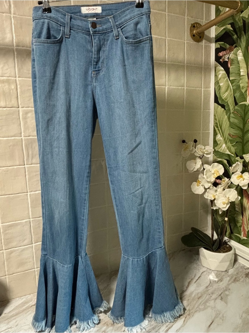 Vibrant M.I.U Flare bell bottom jeans. Size 5 (W26)